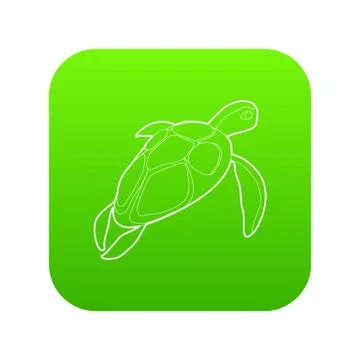 Turtle icon green Illustrazione stock