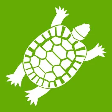 Turtle icon green 스톡 일러스트