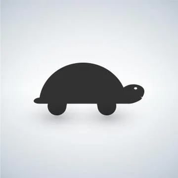 Turtle icon isolated on white background. Illustrazione stock