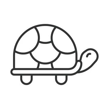 Turtle, icon in line design. turtle, animal, reptile, shell, slow, wildlife Stock Illustration