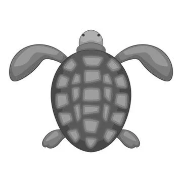 Turtle icon monochrome Illustrazione stock