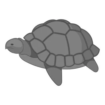 Turtle icon monochrome Illustrazione stock