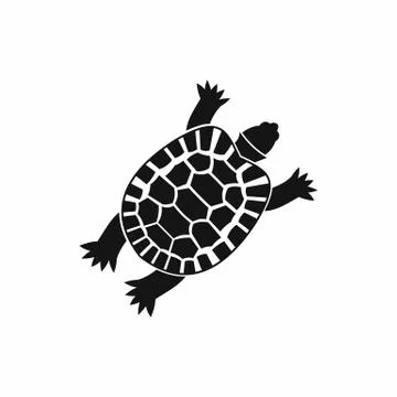 Turtle icon, simple style Stock Illustration