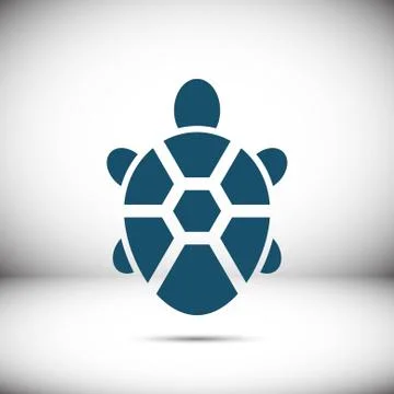 Turtle icon stock vector illustration flat design Stock Illustration