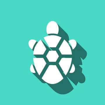 Turtle icon stock vector illustration flat design Stock Illustration