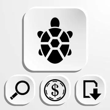 Turtle icon stock vector illustration flat design Stock Illustration