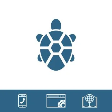 Turtle icon stock vector illustration flat design Stock Illustration