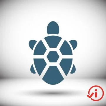 Turtle icon stock vector illustration flat design Stock Illustration