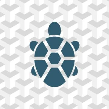 Turtle icon stock vector illustration flat design Stock Illustration