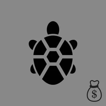 Turtle icon stock vector illustration flat design Stock Illustration