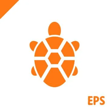 Turtle icon stock vector illustration flat design Stock Illustration