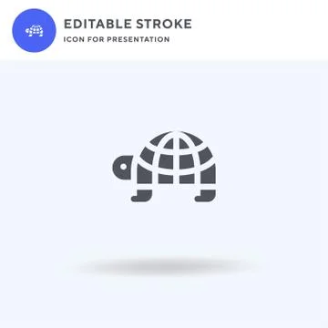 Turtle icon vector, filled flat sign, solid pictogram isolated on white, logo Stock Illustration