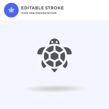 Turtle icon vector, filled flat sign, solid pictogram isolated on white, logo Stock Illustration