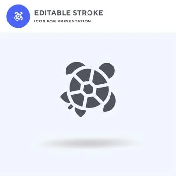 Turtle icon vector, filled flat sign, solid pictogram isolated on white, logo Stock Illustration