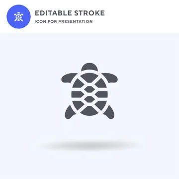 Turtle icon vector, filled flat sign, solid pictogram isolated on white, logo Stock Illustration