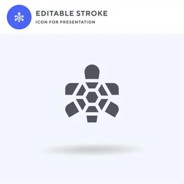 Turtle icon vector, filled flat sign, solid pictogram isolated on white, logo Stock Illustration