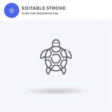 Turtle icon vector, filled flat sign, solid pictogram isolated on white, logo Stock Illustration