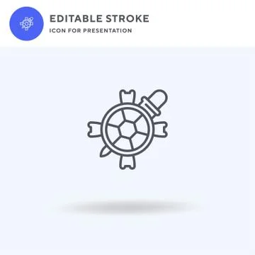 Turtle icon vector, filled flat sign, solid pictogram isolated on white, logo Stock Illustration