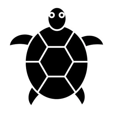 Turtle icon, vector illustration, black sign on isolated background Illustrazione stock