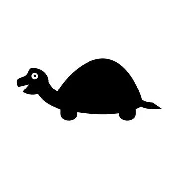 Turtle icon on white. Illustrazione stock