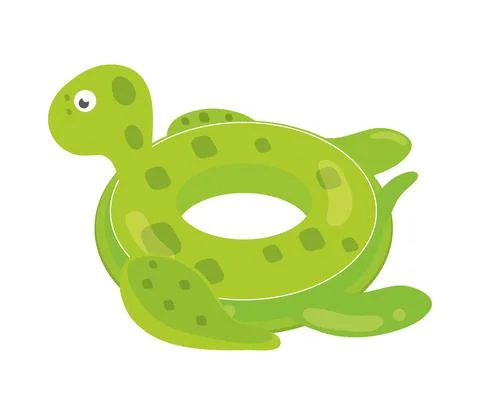 Turtle inflatable ring Stock Illustration