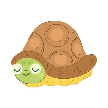 Turtle inside its shell 스톡 일러스트