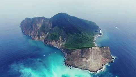 Turtle Island on the Sea Stock Footage 142520701