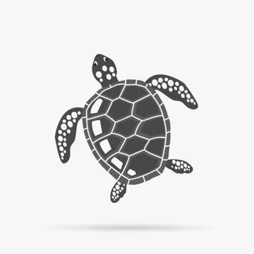 Turtle Isolated on White Background Stock Illustration