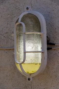 A turtle lamp turned on with water inside close of a short circuit Stock Photos