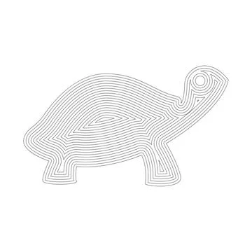 Turtle line art Stock Illustration