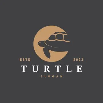Turtle Logo Design Vector Illustration Symbol Template Illustrazione stock
