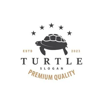 Turtle Logo Design Vector Illustration Symbol Template Stock Illustration