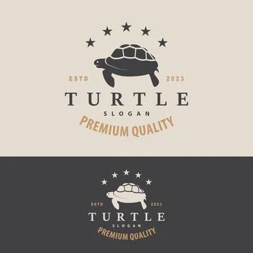 Turtle Logo Design Vector Illustration Symbol Template Illustrazione stock