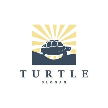 Turtle Logo Design Vector Illustration Symbol Template Stock Illustration