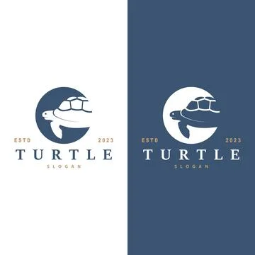 Turtle Logo Design Vector Illustration Symbol Template Stock Illustration