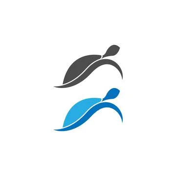 Turtle logo icon vector template illustration design concept Stock Illustration