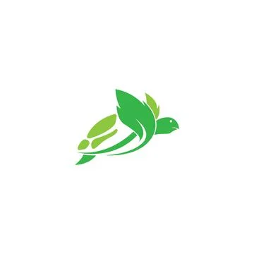 Turtle logo icon vector template illustration design concept Illustrazione stock