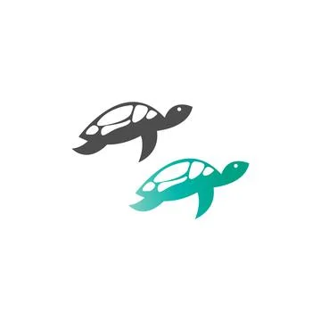 Turtle logo icon vector template illustration design concept イラスト素材