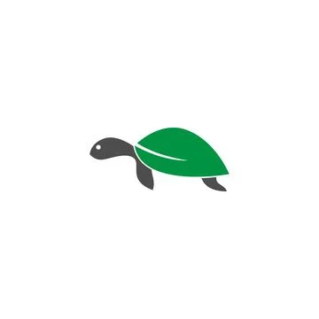 Turtle logo icon vector template illustration design concept Illustrazione stock