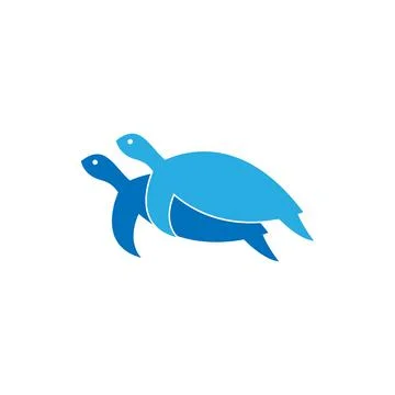 Turtle logo icon vector template illustration design concept Illustrazione stock