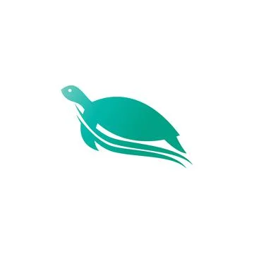 Turtle logo icon vector template illustration design concept Illustrazione stock