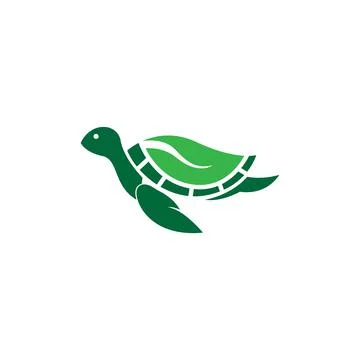 Turtle logo icon vector template illustration design concept Illustrazione stock