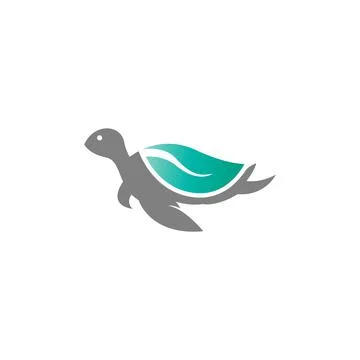 Turtle logo icon vector template illustration design concept Stock Illustration