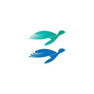 Turtle logo icon vector template illustration design concept イラスト素材