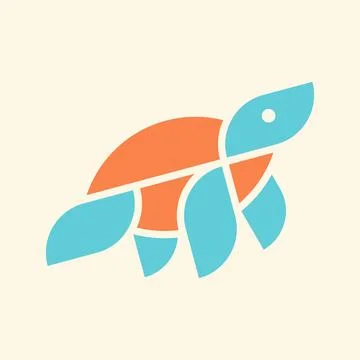 Turtle logo 스톡 일러스트