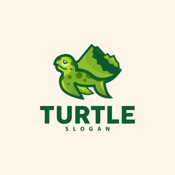 Turtle Logo, Ocean Animal Vector, Simple Minimalist Design, Symbol Illustra.. Stock Illustration