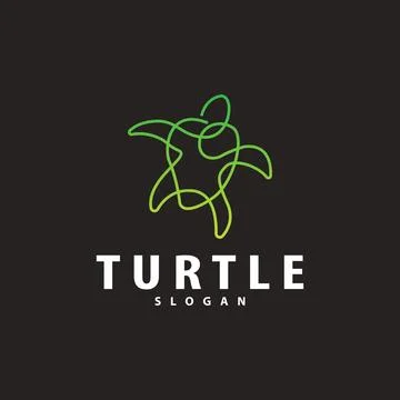 Turtle Logo, Ocean Animal Vector, Simple Minimalist Design, Symbol Illustra.. イラスト素材