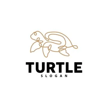 Turtle Logo, Ocean Animal Vector, Simple Minimalist Design, Symbol Illustra.. Stock Illustration