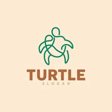 Turtle Logo, Ocean Animal Vector, Simple Minimalist Design, Symbol Illustra.. Stock Illustration