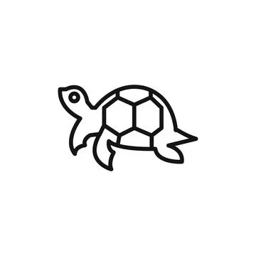 Turtle logo sign vector outline Stock Illustration